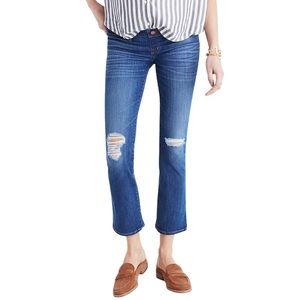 NWT Madewell Maternity Cali Demi Boot Jeans Sz 28